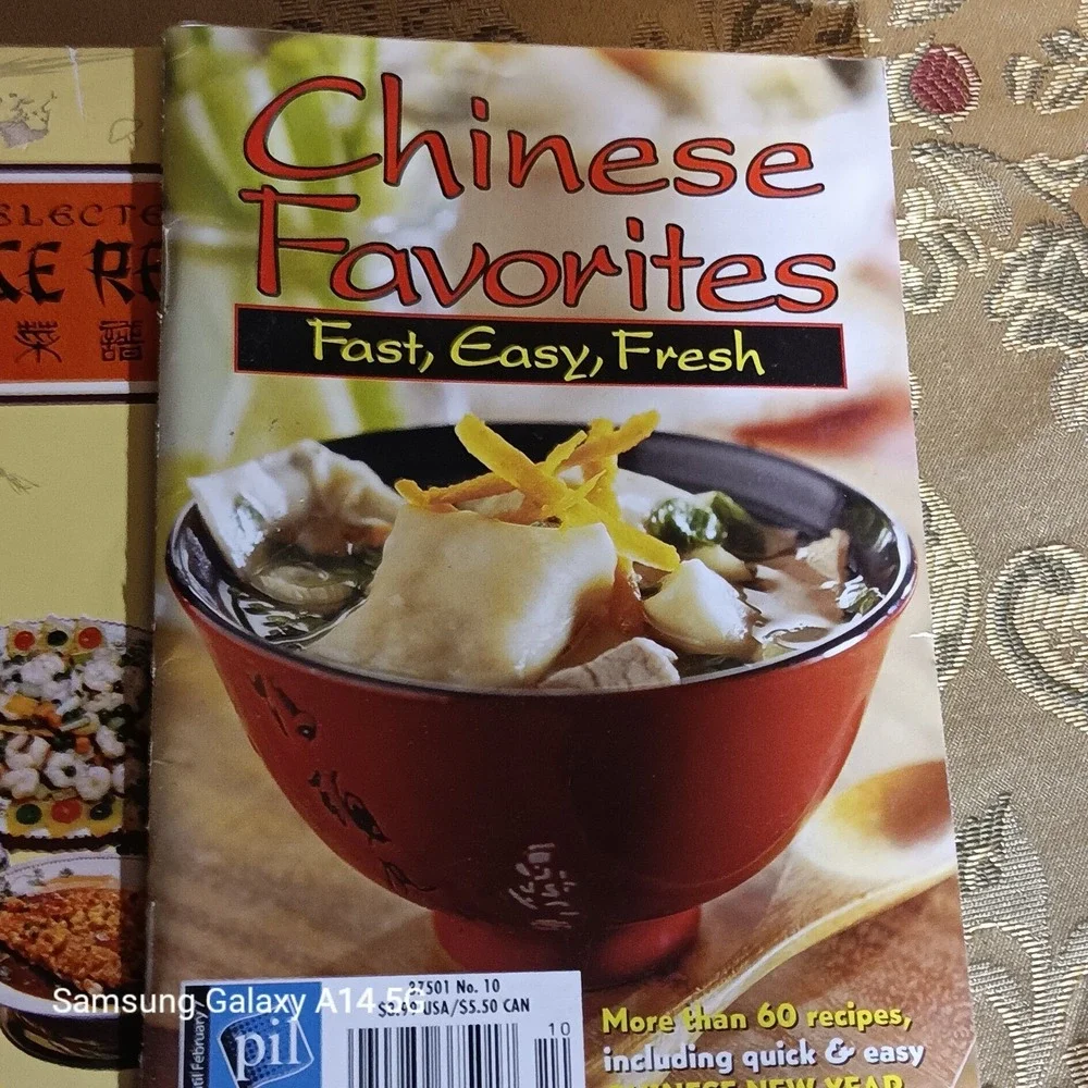 Vintage Chinese Cooking Recipe Booklet Lot Kikkoman Dynasty Stir-Fry 6pc + Clips
